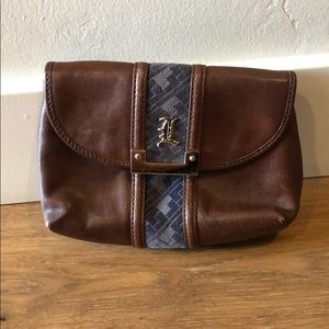 Mini LAMB clutch with striped interior